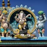 Lord Ganesha served with his ganas as described in Gajananam Bhoota Ganadhi Sevitam Shloka.