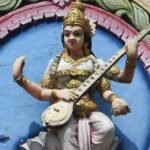 Goddess Saraswati Statue - Saraswati Gayatri Mantra.