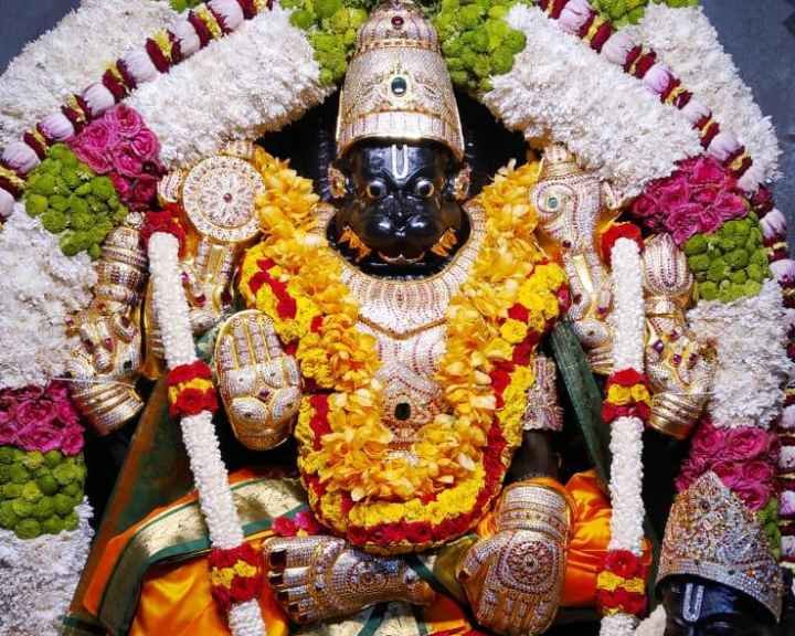 Lord Narasimha Statue in a temple - Narasimha Mantras
