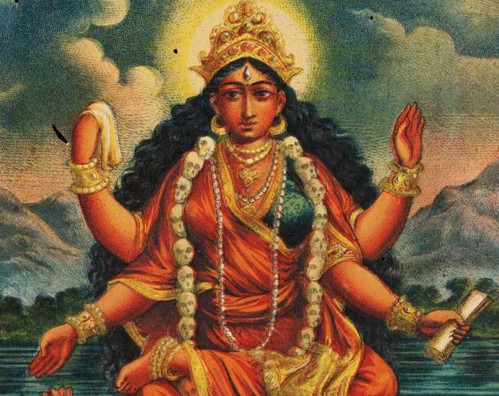 Bhairavi Mantra to worship Goddess Bhairavi - Art Print of Goddess Bhairavi