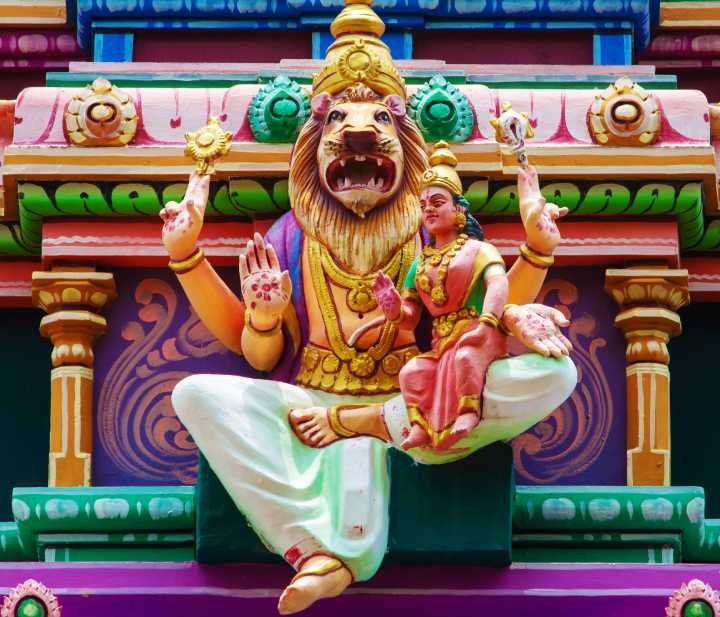 Lord Lakshmi Narasimha Statue - Lakshmi Narasimha Sloka.