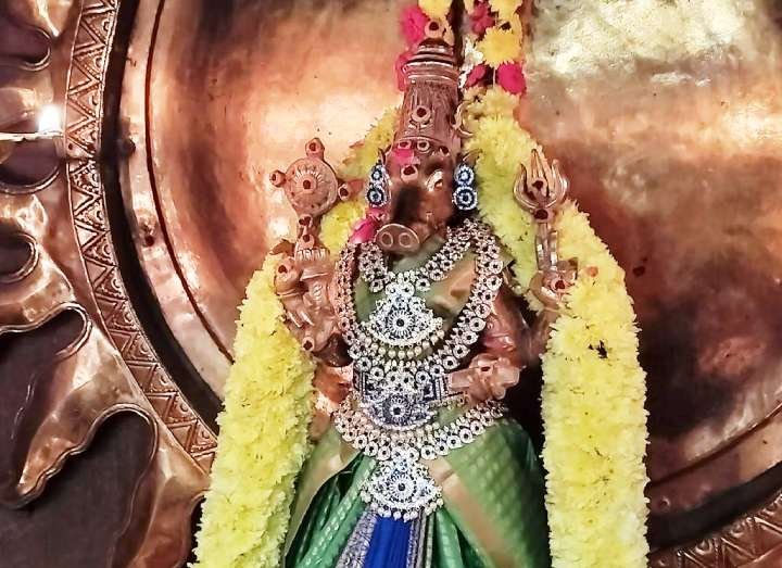 Goddess Varahi Statue in Temple - Varahi Mantras