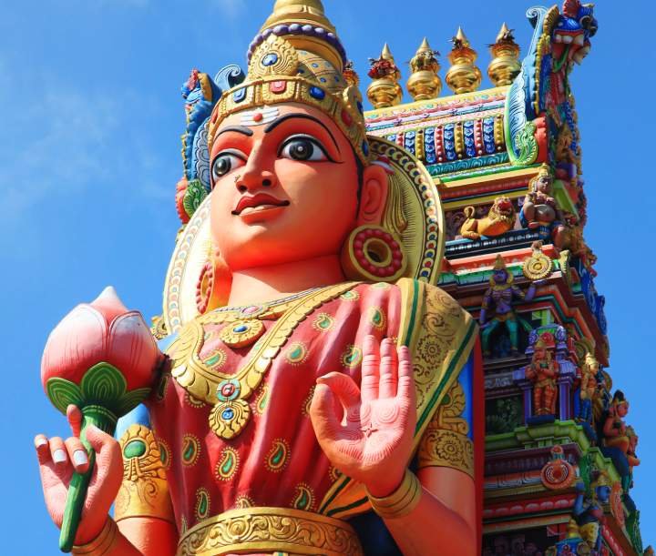 Swayamvara Parvathi Mantra - Goddess Parvathi Statue in a Hindu temple.